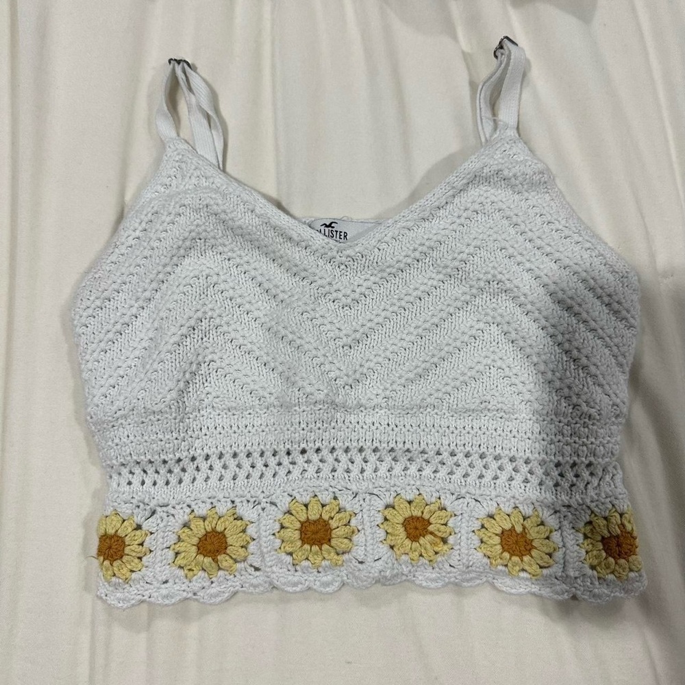 Knit cropped tank sweater
